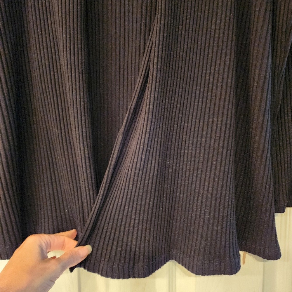 EILEEN Fisher Textured Ribbed High Neck Jacket Stretch Black Cardigan Size XS - Picture 8 of 15
